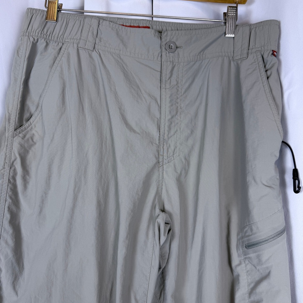Simms Mens Tan Fishing Pants Lightweight Technical Hiking Trousers Size L